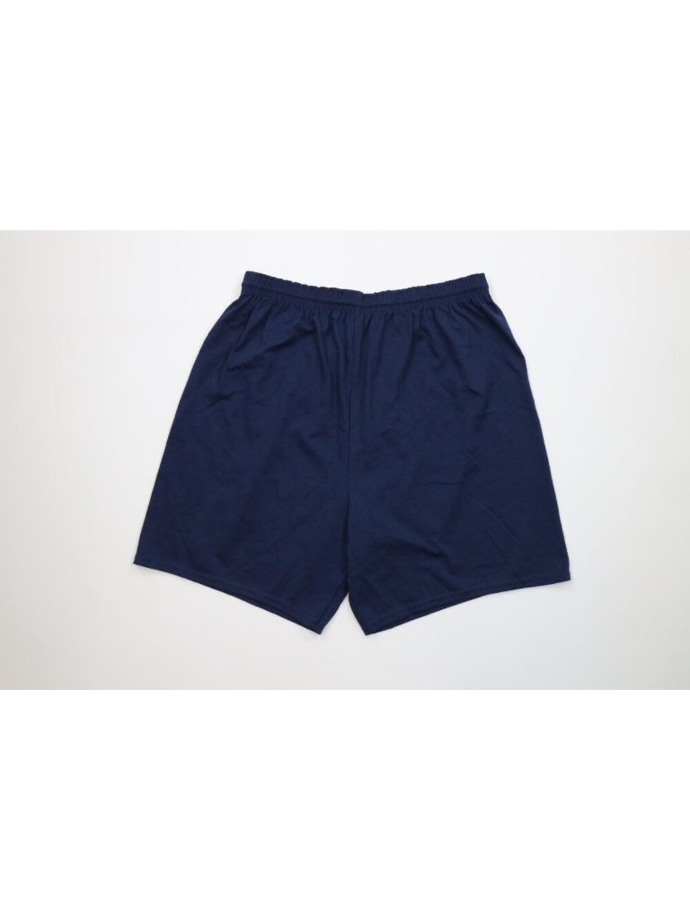 Deadstock Vintage 90s Streetwear Mens XL Blank Above Knee Shorts Navy Blue USA